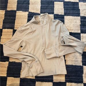 Women's Gray Half Zip-Up Jacket